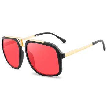 Jauno Modes Saulesbrilles Zīmolu, Dizainu, Vintage Vīriešu Kvadrātveida Saules brilles Luksusa Vīriešu Lielgabarīta Toņos Brilles UV400 Gafas de Sol