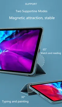 Jauns Tablet Case For iPad Pro 12.9 Gadījumā Trīs Reizes, PU Back Cover For iPad Pro 11 12 9 2018 Gadījumā Capa Būtiska