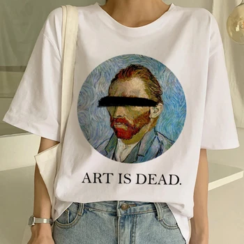 Jauns Van Goga T Krekls Mākslas Glezniecības T Krekls Sievietēm Smieklīgi Izdrukāt Īsām Piedurknēm T-krekls Harajuku Ullzang Tshirt Modes Top Lakrosa Sieviešu