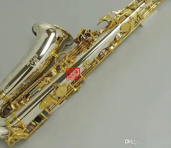 JAUNS WO37 Alto Saksofons Niķeļa Pārklājumu Zelta Galvenais speciālists, Spēlēt Super Sax Iemuti Ar Lietā