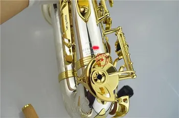 JAUNS WO37 Alto Saksofons Niķeļa Pārklājumu Zelta Galvenais speciālists, Spēlēt Super Sax Iemuti Ar Lietā