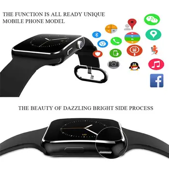 Jauns X6 Smart Skatīties ar Kameru Touch Screen Atbalsta SIM TF Karte Bluetooth Smartwatch Vīrieši Sievietes iPhone Xiaomi Android vai IOS