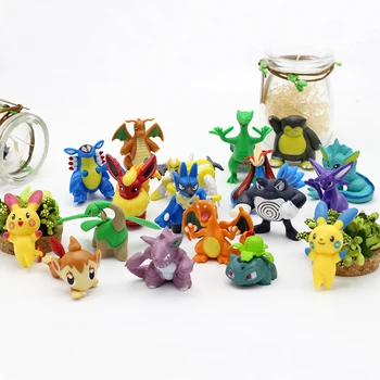 Jaunu 144Pcs Tomy Dažādu Pokemon Skaitļi Paraugu Savākšanas 2-3cm Pokemonu Pikaču Anime Attēls Rotaļlietas, Lelles, Bērnu Dzimšanas dienas Dāvana