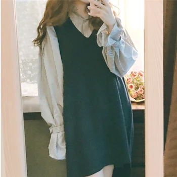Jaunu 2021. gada Rudenī, Pavasarī Sieviešu Blūze Ikdienas Modes korejiešu Stila Krekls Savvaļas Izlīdzināšanu Piedurknēm Dāmu Apģērbu Tunika Topi BL1631