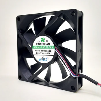Jaunu 80mm ventilators 8015 24V dubultu lodīšu izslēgtu ventilatoru RDH8015B2 8cm ultra plānas PWM ventilators inverter