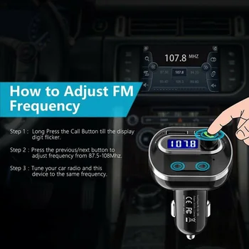 Jaunu Bezvadu Bluetooth Automašīnas Brīvroku AUX Audio Uztvērējs FM Adapteri USB Lādētāju DOM668