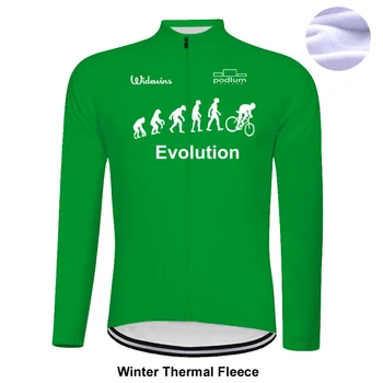 Jaunu evolūcijas Ziemas Velo Jersey Long Sleeve Sacīkšu Velosipēds Drēbes Siltuma Vilnas Ropa Roupa Invierno MTB Velosipēdu Apģērbu 8023