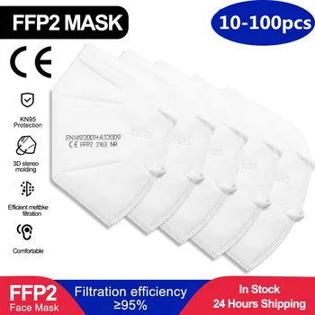 JAUNU FFP2 maska KN95 maskas ce sejas maske aizsargātu maska putekļu mutes maska filtrācijas Pret gripu ffp2mask atkārtoti lietojamā maska masque balts