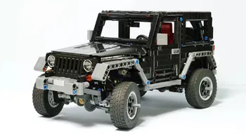 Jaunu KM Tehnika Jeep Wrangler Piedzīvojumu LED RC Motora Jauda Funkciju, fit KM celtniecības bloks, ķieģeļi Transportlīdzekli Automašīnām, bērnu Rotaļu Gft