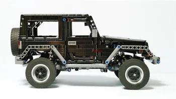 Jaunu KM Tehnika Jeep Wrangler Piedzīvojumu LED RC Motora Jauda Funkciju, fit KM celtniecības bloks, ķieģeļi Transportlīdzekli Automašīnām, bērnu Rotaļu Gft