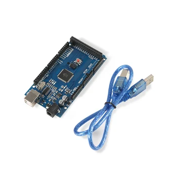 Jaunu MEGA2560 Mega 2560 R3 REV3 ATmega2560-16AU CH340G Valdes USB līniju Kabelis ir savietojams arduino