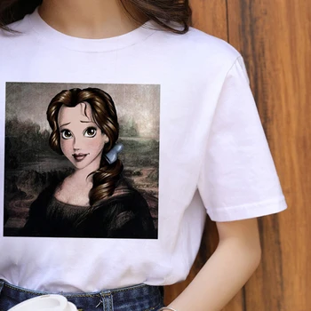 Jaunu Mona Lisa Estētisko Harajuku T Krekls Sievietēm Ullzang 90s Vintage T-krekls korejiešu Stilā T Mānīšanās Personības Top Lakrosa Sieviešu