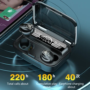 Jaunu Touch Kontroli Bezvadu Bluetooth V5.1 austiņas HD Stereo Austiņas ar Uzlādes Lodziņā austiņas