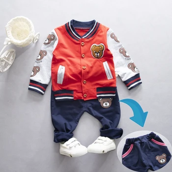 Jaunā Pavasara Rudens Baby Girl Apģērbu Bērniem un Zēnu Kokvilnas Karikatūra Jaka, Bikses 2gab/komplekti Toddler Modes Kostīms Bērniem, Treniņtērpi