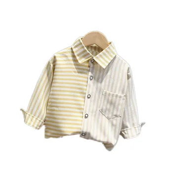 Jaunā Pavasara Rudens Puiku Drēbes Bērniem Kokvilnas Svītrainām Krekls Viens Gabals Toddler Modes Gadījuma Kostīmu Zīdaiņiem Un Bērniem, Treniņtērpi