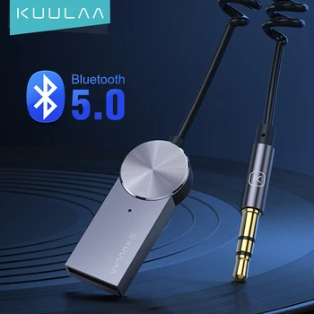 Jaunākās KUULAA Bluetooth 5.0 Uztvērējs Bezvadu USB Bluetooth Adapteris 3,5 mm Jack 3.5 Aux Audio Mūzikas Raidītājs Bezvadu Adapteri
