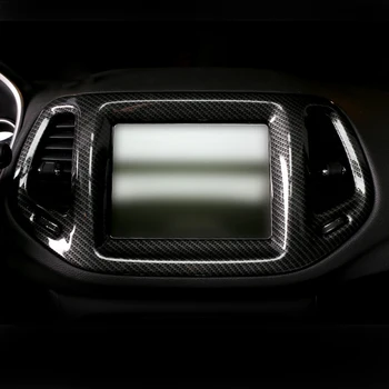 Jeep Compass 2017 2018 2019 2020 Priekšā Navigācijas Kaste Rāmja Vāks Interjera Ekrānu Rotā Apdares Auto-Stils Aksesuāri