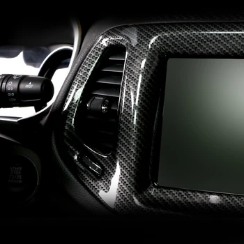 Jeep Compass 2017 2018 2019 2020 Priekšā Navigācijas Kaste Rāmja Vāks Interjera Ekrānu Rotā Apdares Auto-Stils Aksesuāri