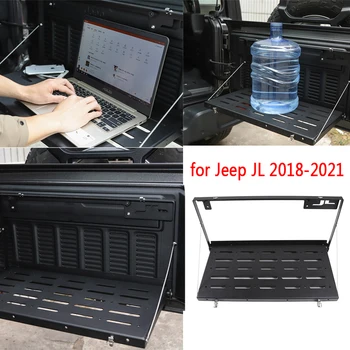 Jeep Wrangler JK JKU 2007-2017 JL 2018 2019 2020 2021 Tailgate Galda Aizmugures Salokāms Aizmugurējais Plaukts Uzglabāšanas Turētājs Auto Aksesuāru