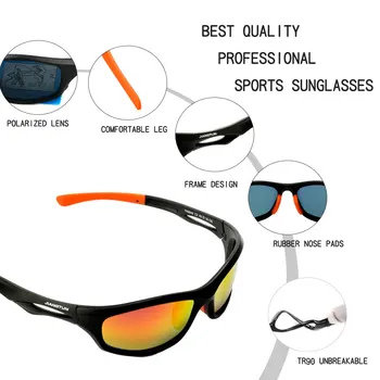 JIANGTUN Elastīga TR90 Sporta Saulesbrilles Vīriešiem Polarizētās Zīmola Dizainere UV400 Aizsardzība, Saules Brilles Āra Atdzist Aizsargbrilles Oculos