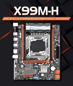 JINGSHA X99M-H Mātesplati, kas Ar 2*8gb=16GB DDR4 2133MHZ ECC REG RAM, Un Xeon E5 2680V3 Atbalsta USB 3.0 Sata Pcie 16X