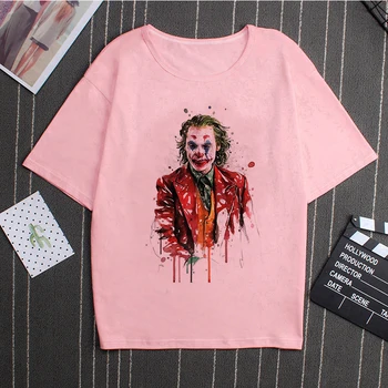 Joker 2019 Joaquin Phoenix Smieklīgi T-krekls Vīriešiem Un Sievietēm Vasarā Jaunu Rozā Gadījuma Dāmas T Neitrāls Streetwear T-krekls