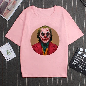 Joker 2019 Joaquin Phoenix Smieklīgi T-krekls Vīriešiem Un Sievietēm Vasarā Jaunu Rozā Gadījuma Dāmas T Neitrāls Streetwear T-krekls