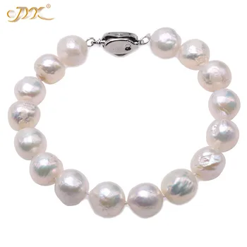 JYX 2019 Eleganta baroka Pērļu aproce 10-11mm dabiskie saldūdens baroka pērle shinning pērles, aproces 8