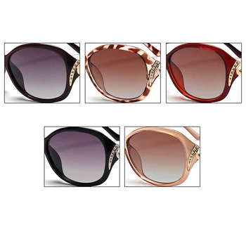 JŪLIJS Polarizētās Lielgabarīta Saulesbrilles Sieviešu UV400 Aizsardzība, Saules Brilles Ar Rhinestone Saules Brilles Sieviešu 8083