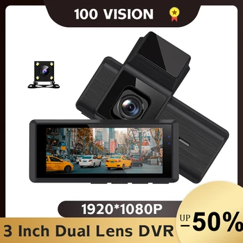 K9 Automašīnas Dvr Kamera Dash Atpakaļgaitas Kamera, Monitors IPS Krāsu Ekrāns 1080P Full HD Izšķirtspēju 24H Autostāvvieta Monitors Auto Action Camera