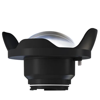 Kamera Niršanas Fisheye Platleņķa Objektīvs Dome Portu Ūdensizturīgs Strobe Flash Sony Canon Nikon Kameru Zemūdens Mājokļu Gadījumā