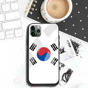 Kanāda Vācija Dienvidkorejas Karogu Telefonu Gadījumā Rūdīts Stikls iPhone 12 pro max mini 11 Pro XR XS MAX 8 X 7 6S 6 Plus SE 