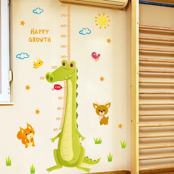 Karikatūra Krokodils Augstums Sienas Uzlīmes Bērnu Istabas Draudzīgi, Dzīvniekiem, Mājas Dekors Dzīvojamā Istaba Guļamistaba Dekorēšana Liela Izmēra Sienas
