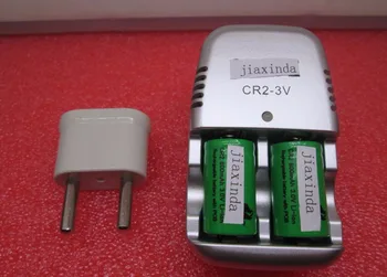 KARSTĀ JAUNS CR2+charger 800mah 15270 3 v Uzlādējams litija akumulatoru(2 baterijas +1charger)