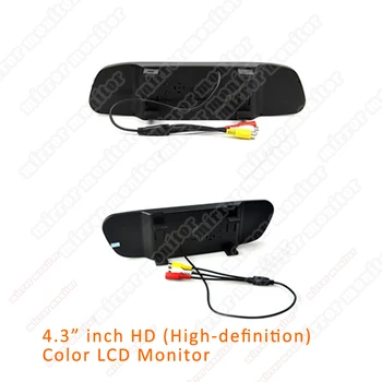 Karstā jauns HD 4.3 collu TFT LCD Automašīnu Atpakaļskata Spogulis Monitors Auto Reverse Monitora Ekrāns 16:9 Krāsa