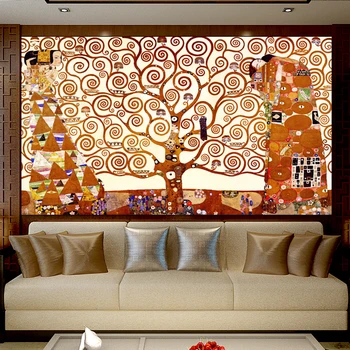 Karstā pārdot Gustava Klimta Dzīvības Koks Audekla Apgleznošana Sienu Mākslas Izdrukas, Plakāti Klasiskā Abstrakta Glezna uz audekla, Lai Dzīvojamā Istaba