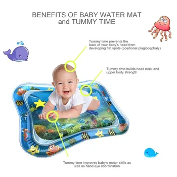 Karstā Pārdošanas Baby Kids ūdens play mat Piepūšamās Zīdaiņiem Vēders Laiks Playmat Toddler Baby Fun Darbību, rotaļu Centrs Dropships#40