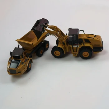 Karstā Simulācijas Sakausējuma Rotaļlietas 1:50 dump truck ekskavatoru-Iekrāvēju Lējumiem Metāla Modeli, Celtniecības mašīnu Rotaļlietas zēniem Dāvanu