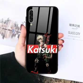 Katsuki Bakugo BNHA Telefonu Gadījumā Rūdīta stikla Samsung S20 Ultra S7 malas S8 S9 S10 e plus note8 9 10 pro