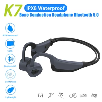 Kaula Vadāmība 2 1 16 GB Mp3 Atskaņotāju, Bluetooth 5.0 Austiņas K7 Veselības Dzīve Ūdensizturīgs Darbojas Fitnesa Sporta Austiņas