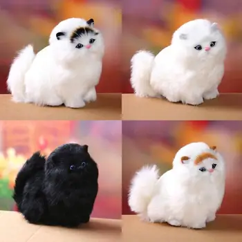 Kaķu Lelles Simulācijas Dzīvnieku Rotaļlietas Kaķiem Būs Meowth Bērnu Pet Cat Plīša Rotaļlietas, Rotas Dzimšanas dienas Dāvanu Elektronisko Pet Bērniem Dāvanu