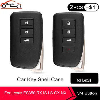 KEYECU 3 /4 Pogas, Smart Key Auto Taustiņu Tālvadības Shell Taustiņu Gadījumā LEXUS ES350 IR/ES/GS/NX/RX/GX GS300 GS350 IS250 ES250 NX200