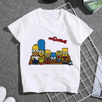 KidsT-Krekls Smieklīgi Homer Simpson Un viņa Dēls 3D Iespiesti Īsajām Piedurknēm T-krekls Modes Gadījuma Topi un t-veida, Markas Unisex Apģērbi