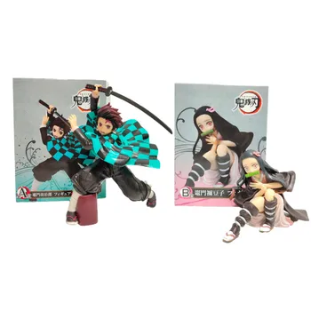 Kimetsu nav Yaiba Anime Attēls Demon Slayer Kamado Nezuko Tanjirou Figma Rotaļlietas Ichiban Kuji Modelis PVC Lelle Brinquedos Juguetes Dāvanu