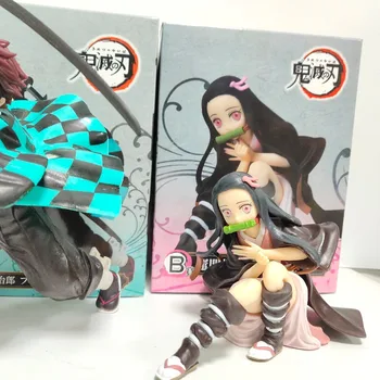 Kimetsu nav Yaiba Anime Attēls Demon Slayer Kamado Nezuko Tanjirou Figma Rotaļlietas Ichiban Kuji Modelis PVC Lelle Brinquedos Juguetes Dāvanu