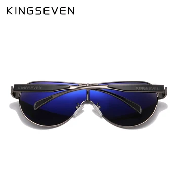 KINGSEVEN Jaunu Lielgabarīta Saulesbrilles Vīriešiem Un Sievietēm Polarizētās Spogulis, Objektīvs, Aizsargbrilles, UV Aizsardzība Vīriešu Brilles Nerūsējošā Tērauda N7762
