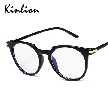Kinlion Pret zilajām un apaļajām Sievietēm Brilles Rāmis Retro Dāmas Brilles Rāmis Zilā Gaisma Pretbloķēšanas Datoru Brilles Vīriešiem Oculos De