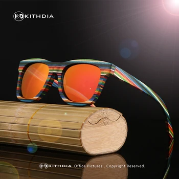 KITHDIA koka Saulesbrilles vīriešu bambusa Vasaras Modes Stila Sieviešu Saulesbrilles Oculos sieviešu koka briļļu koka saulesbrilles