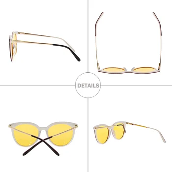 Klasisks Stils Acetāta Saulesbrilles Vīriešiem, Sievietēm, Apaļas Saulesbrilles Braukšanas Saules Brilles Polarizētās