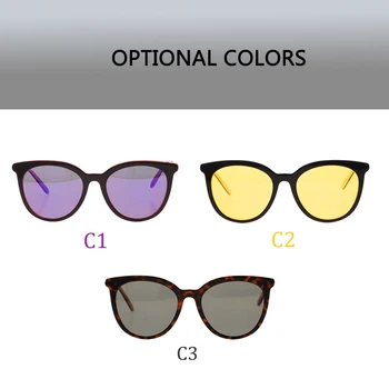 Klasisks Stils Acetāta Saulesbrilles Vīriešiem, Sievietēm, Apaļas Saulesbrilles Braukšanas Saules Brilles Polarizētās